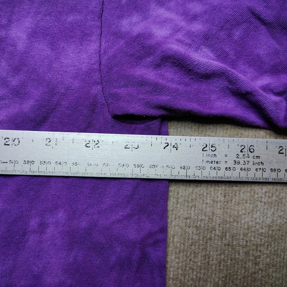 The Mountain Wolf Headphones T-Shirt Mens XL Purple Tie Dye Native Manimals - Picture 5 of 7